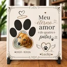 Azulejo/Quadro Personalizado lembrança do seu pet com foto
