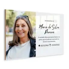 Lapide Azulejo Cerâmica Cemitério 20x30 Túmulo Dia de Finados Personalizado Brilho