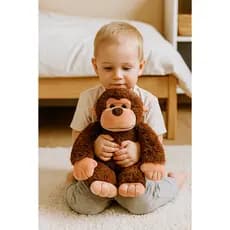Macaco de Pelucia Bicho de Pelúcia Selva Safari 35cm Decorativo Brinquedo Dia das Crianças