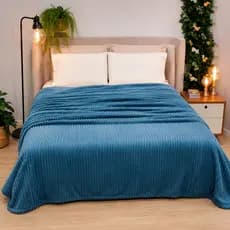 Coberta Cobertor Manta Canelada Corttex Luster Cama de Casal 1,80x2,00m Quente Aquecido
