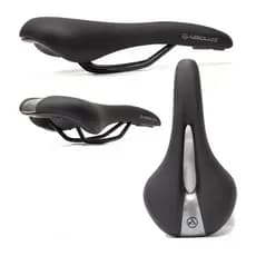 Banco Selim Absolute Vazado confortavel macio  3256-1 Preto e Cinza Bike Mtb Speed resistente de qualidade