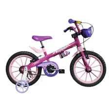 BICICLETA  ARO 16 TOP GIRLS 05 FREIOS V -BRAKE COM CESTA