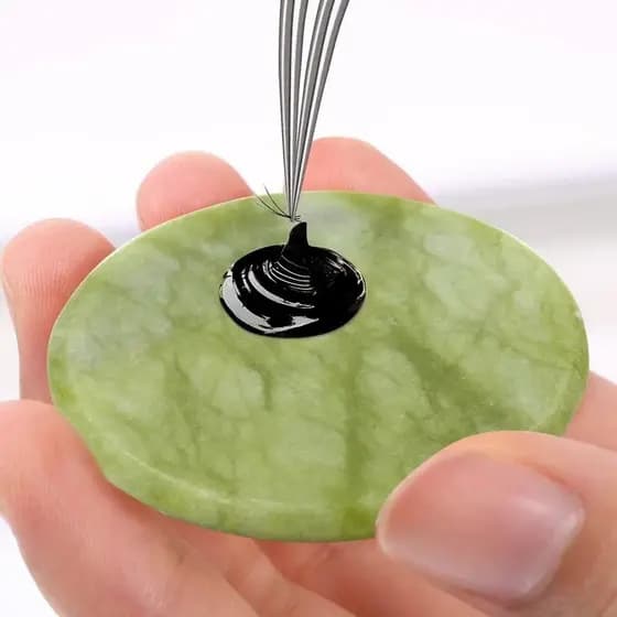 Pedra Jade Suporte Para Cola De Alongamento De Cilios