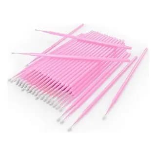 100 Microbrush Cotonete Alongamento Extensão De Cílios Fio A Fio Microlips
