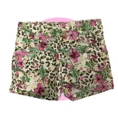 Shorts Jeans Florido Menina Infantil P ao G