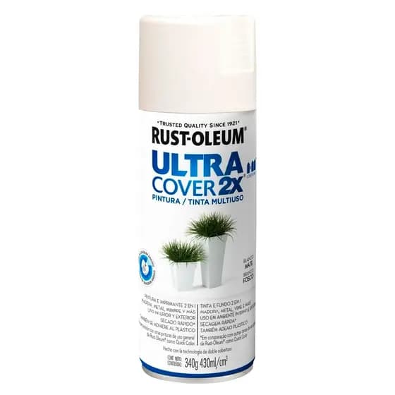 Tinta Spray Rust Oleum Ultra Cover Branco 430ml - Acabamento