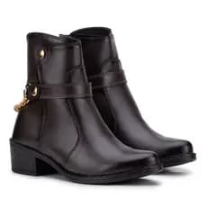 Bota Botina Texana Fivela Salto Couro Elegante Alta Qualidade e Resistente Acabamento Reforçado