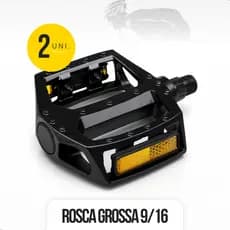 Par Pedal Alumínio Plataforma GTA Bike Rosca Grossa 9/16 Esfera