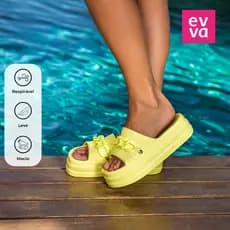 Chinelo Feminino Plataforma Anabela Salto Muito Leve 100% em EVA