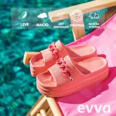 Chinelo Feminino Plataforma Anabela Salto Leve 100% em EVA