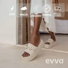 Chinelo Feminino Plataforma Anabela Salto Leve 100% em EVA
