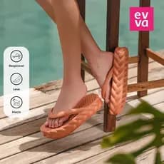 Chinelo Feminino Plataforma trançado Anabela Salto Muito Leve 100% em EVA CORDA01