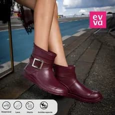 Bota Feminina Cano Curto Salto Grosso Elegante Confortável com fivela