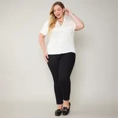 Biotipo Calça Jeans Preta Feminina Plus Size