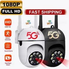 Nova Câmera IP Sem Fio 5G HD 4MP 360 Preta À Prova D'água Full Color Night Vision Suporte Visão Noturna Rastreamento De Movimento De Dupla Freqüência Vigilância