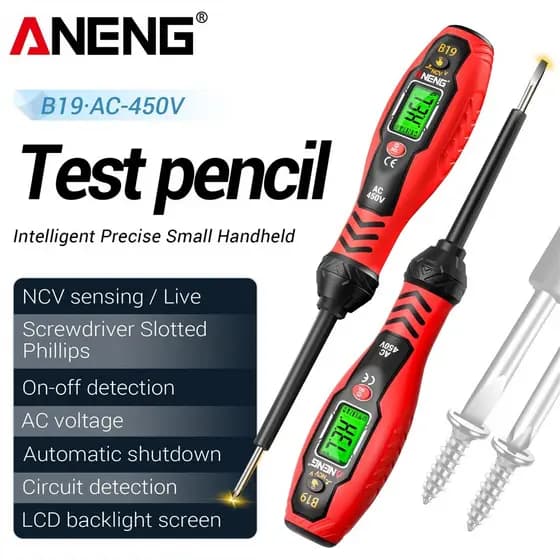 ANENG B19 Testador Caneta Buzzer Alarme Teste Sem Contato 30-1000V Detector De Tensão Medidor Voltímetro Diagnóstico Bre