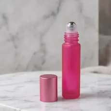 1 Frascos Vidro Rosa Fosco Rollon 10ml Premium Vidro Grosso