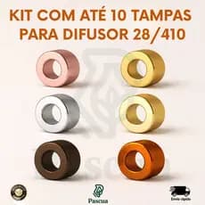 1, 2 Ou 10 Tampas para difusor 28/410 Luxo Com Furo Plástico ABS para Aromatizador de Ambiente