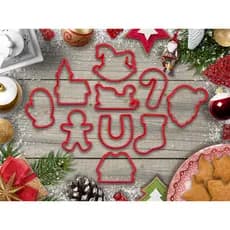 Kit 10 cortadores de biscoitos tema natal