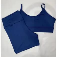 Conjunto Short e Top Fitness feminino Academia Cintura Alta