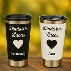 kit 2 copo térmico convite PADRINHO MADRINHA/ DINDO E DINDA personalizado