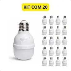 Kit 20 Lâmpadas Led Bulbo 20W E27 Bivolt 6500K B2B