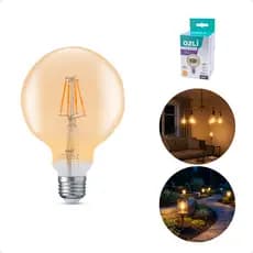 Lâmpada Led Globo Retrô Filamento Âmbar G95 E27 4W 2300K Branco Quente