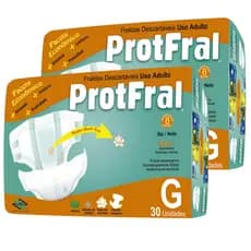 Kit 2 Pacotes Fralda Adulto Geriátrica Protfral