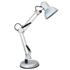 Luminária de Mesa Articulada de Metal - Prata - 62 x 15 cm  Bivolt