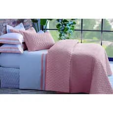 JOGO DE CAMA QUEEN DOUBLE ROSA 200F 2,40MX2,50M