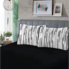 Jogo de Cama Queen Malha Estampado Rubi 100% Algodão 03 peças Morfeu/Preto- SBX