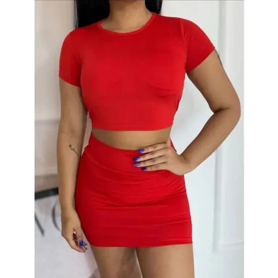 Saia Mide Tubinho Feminina Justa Moda Elegante Suplex