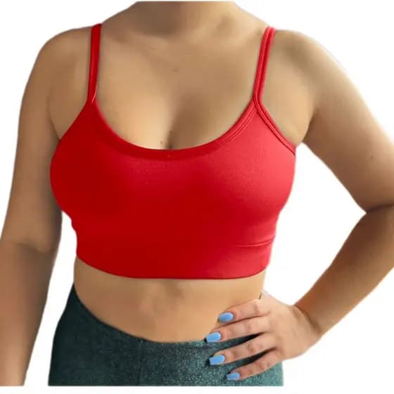 Top Feminino Fitness Academia Moda Com Forro Suplex