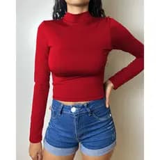Blusa Feminina Manga Longa Golinha Suplex Básica