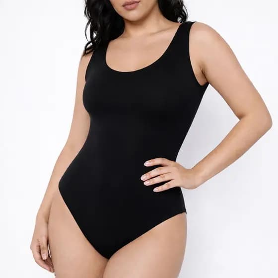 Body Feminino Suplex Decote Quadrado Alça Larga