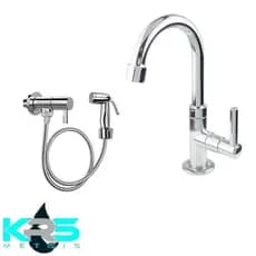 Kit Torneira 1198 Abs Bancada Luxo + Ducha Abs Cromada Luxo.