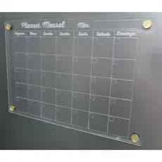 Planner Mensal Acrilico Magnetico Geladeira Lousa Quadro