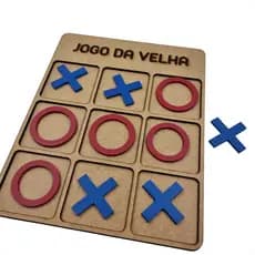 Jogo da Velha MDF Decoração Educativo Lembrancinhas 20X25