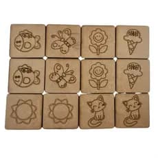 KIT 10 Jogos da Memória Infantil para lembrancinhas em MDF