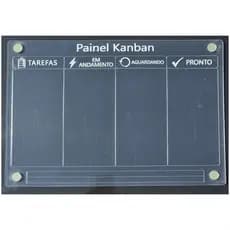 Quadro Kanban Pequeno Acrílico Magnético  43x29 cm