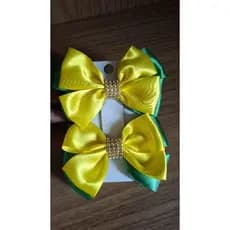 Laço Copa do Mundo, laço Brasil, laço verde e amarelo, laço de cabelo, kit laços