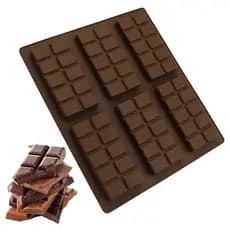 Forma de silicone para barra de chocolate de 6 buracos, quebra-proteína, forma retangular de energia, cera derretida, bo