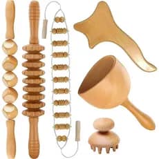 Conjunto de 6 peças de massageador corporal para tonificação com Maderoterapia