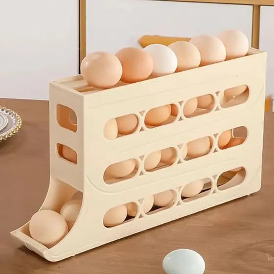Organizador de Ovos Automático de Quatro Camadas para Refrigerador Portátil