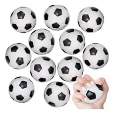 Mini bola de futebol anti-stress, pequenas bolas de espuma, pacote com 10 unidades