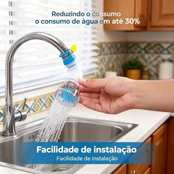5 Unidade Torneira De Água Giratória 360° Com Filtro Torneira Cozinha Casa Promoção