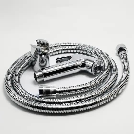 Ducha Higiênica Para Banheiro Completa Luxo Metal Inox 1,2m Chuveirinho Privada