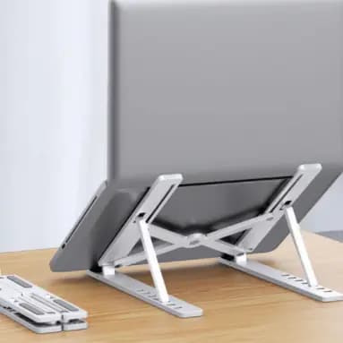 1 Suporte Apoio De Notebook Laptop Compacto Articulado Home Office Suporte Notebook Preto