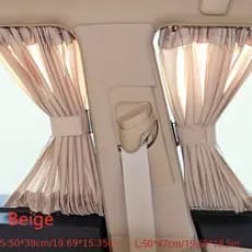 2 Pçs Universal Carro Sun Sombra Janela Lateral Cortina Auto Dobrável Proteção Uv Preto Pano Puro Viseira De Sol Persian