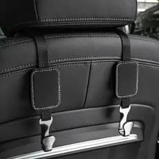 2 Peças De Ganchos Ajustáveis Para Encosto De Cabeça De Carro – Organizador Suspenso Resistente Bolsas , Mantimentos E C